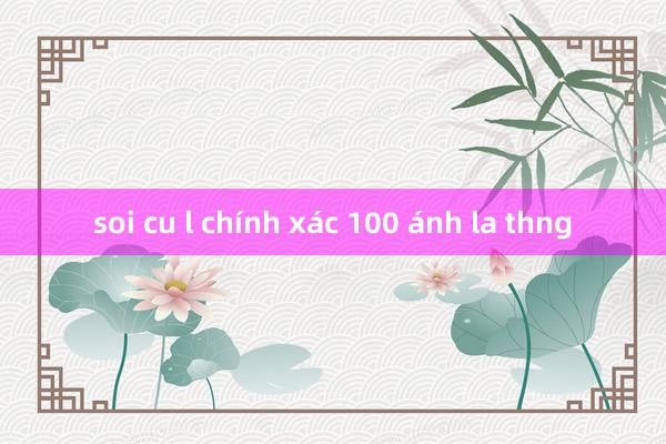 soi cu l chính xác 100 ánh la thng