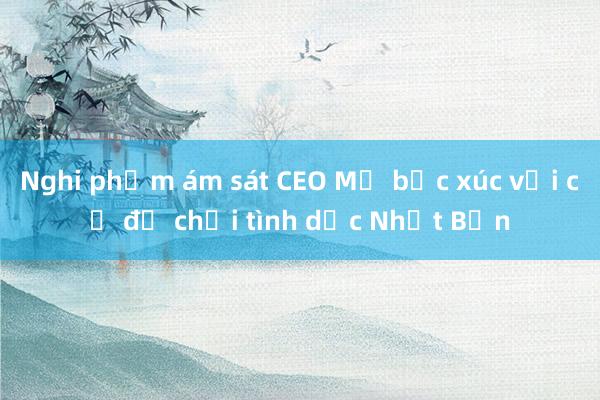 Nghi phạm ám sát CEO Mỹ bức xúc với cả đồ chơi tình dục Nhật Bản