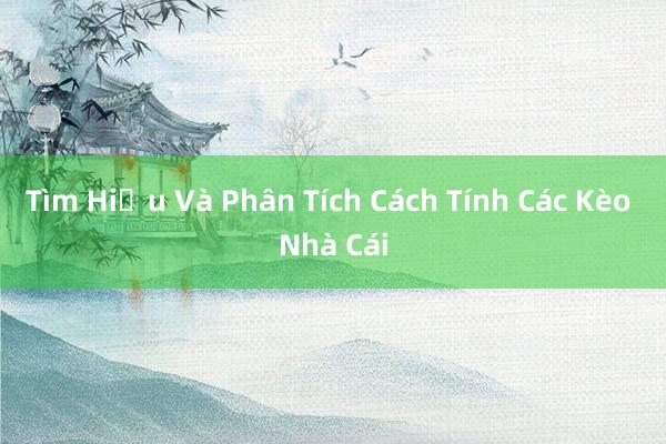 Tìm Hiểu Và Phân Tích Cách Tính Các Kèo Nhà Cái