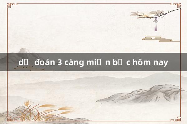 dự đoán 3 càng miền bắc hôm nay