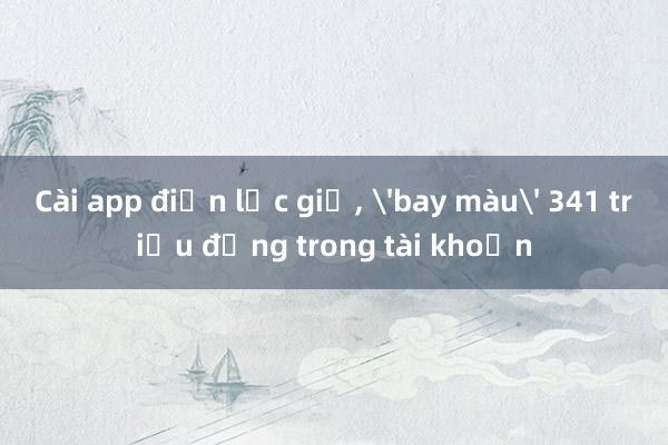 Cài app điện lực giả， 'bay màu' 341 triệu đồng trong tài khoản