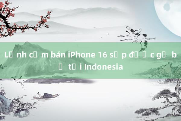 Lệnh cấm bán iPhone 16 sắp được gỡ bỏ tại Indonesia