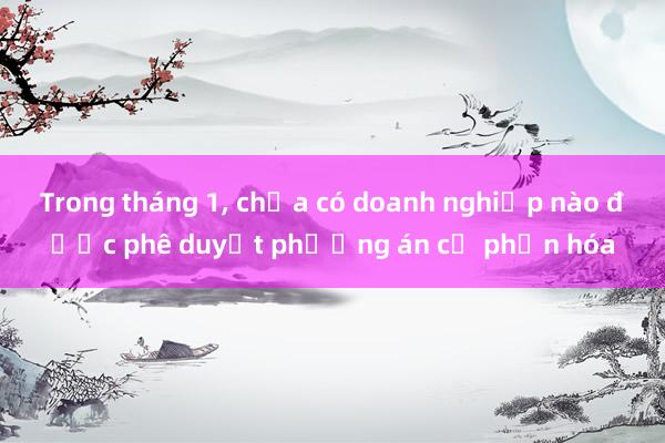 Trong tháng 1, chưa có doanh nghiệp nào được phê duyệt phương án cổ phần hóa